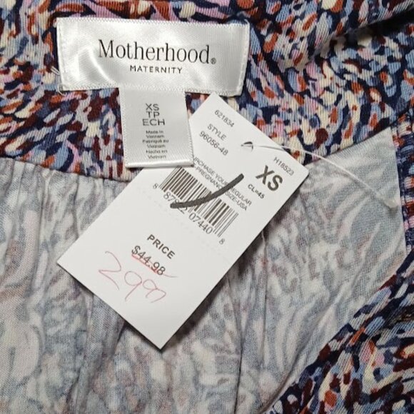 NWT Motherhood Abstact Sleeveless Maxi Dress Size XS - Picture 7 of 8
